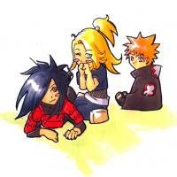 chibi madara, deidara,pein 